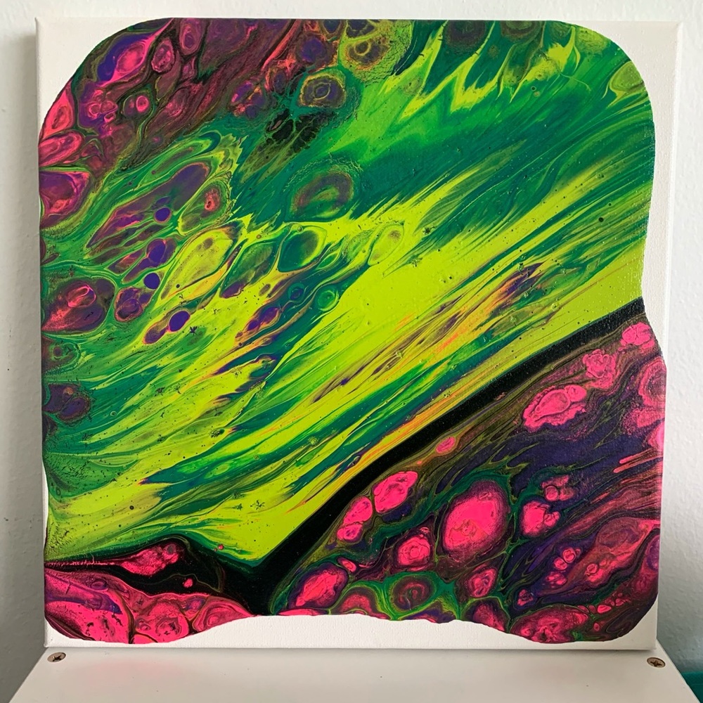 Acrylic Pour Painting on Canvas